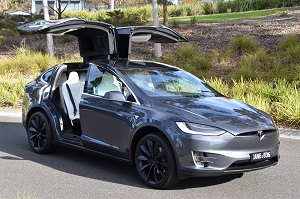 Tesla Model X at EastLink operations centre 300w